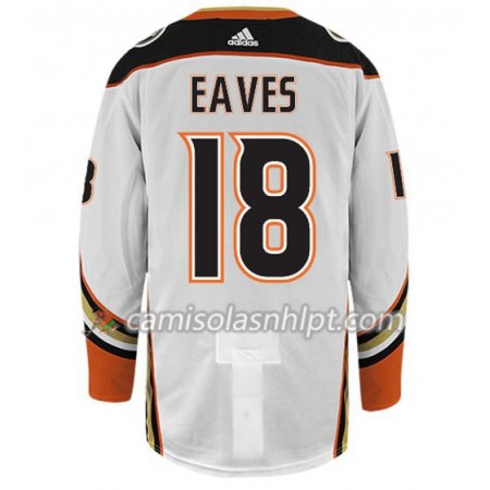 Camisola Anaheim Ducks PATRICK EAVES 18 Adidas Branco Authentic - Homem